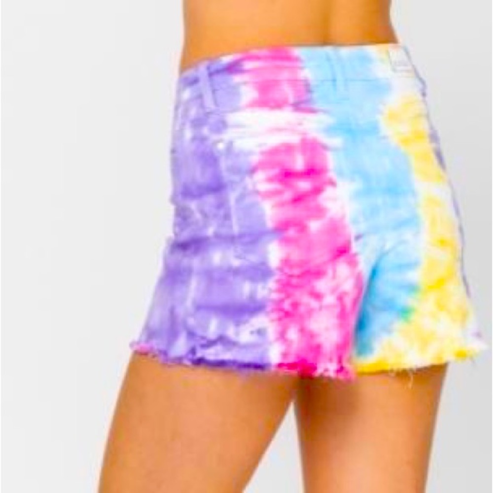 Snow Cone Tie Dye Cut Off Shorts